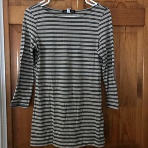 Quarter Sleeve Striped Shirt